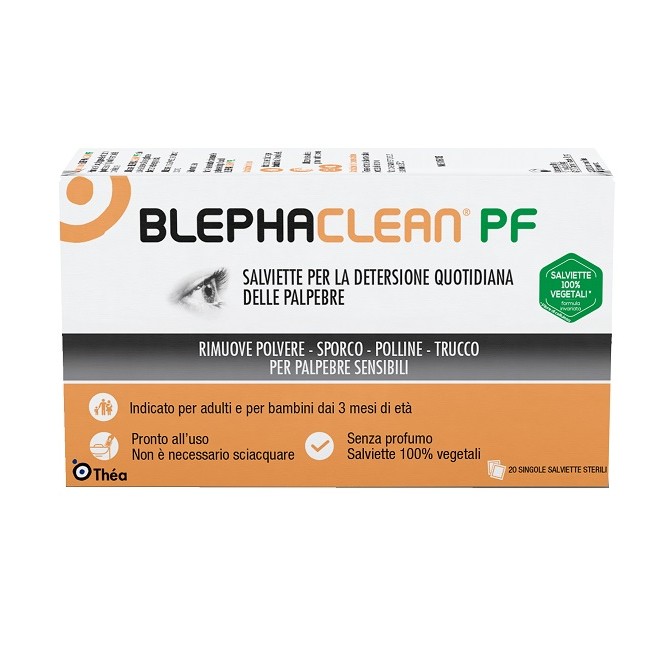 Théa Farma Blephaclean Pf Salviette Detersione Quotidiana Palpebre 20 Pezzi Senza Profumo
