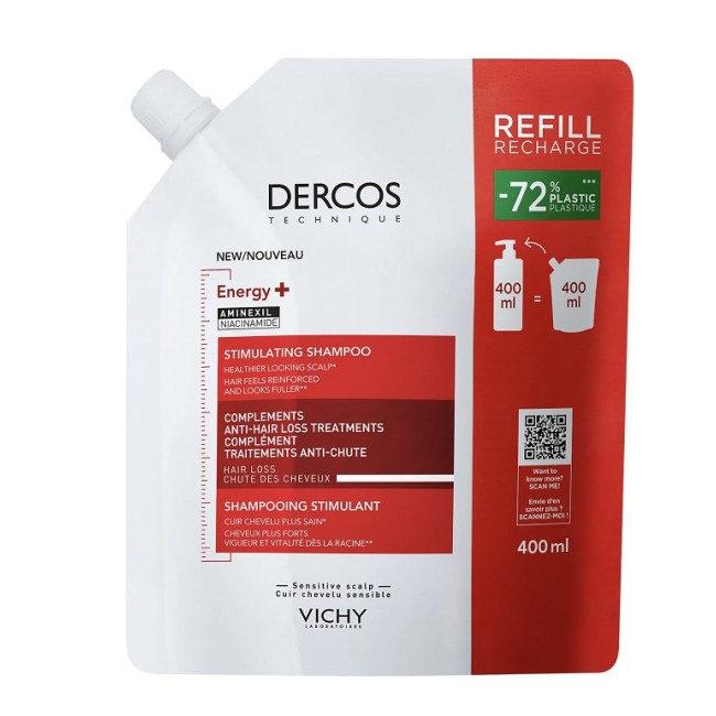 Vichy Dercos Technique Shampoo Energizzante Refill 400 Ml