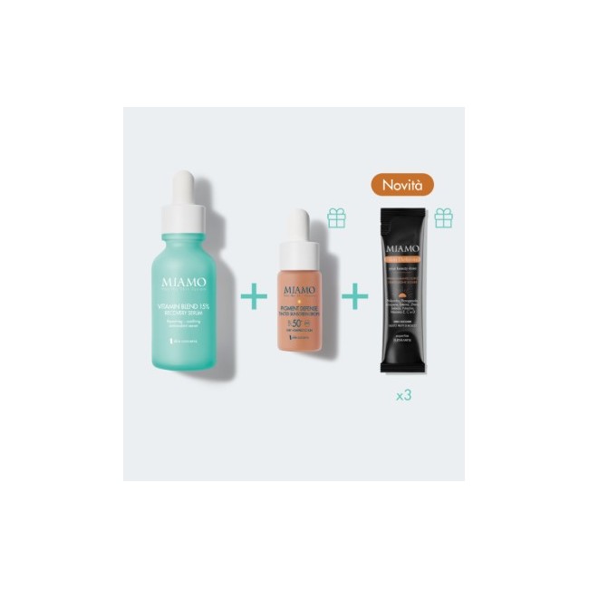 Miamo Protocollo Aox Repair&protect Vitamin Blend15% 30 Ml+Pigment Defense Sunscr Drops Spf50+Skin Defence
