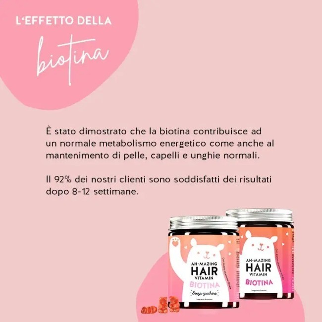 Bears With Benefits Ah-mazing Hair Vitamins Con Biotina 60 Caramelle Gommose Con Edulcoranti Senza Zuccheri