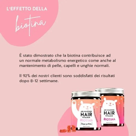 Bears With Benefits Ah-mazing Hair Vitamins Con Biotina 60 Caramelle Gommose Con Edulcoranti Senza Zuccheri