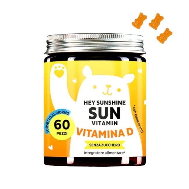 Bears With Benefits Hey Sunshine Sun Vitamin Con D3 60 Caramelle Gommose Con Edulcoranti Senza Zuccheri