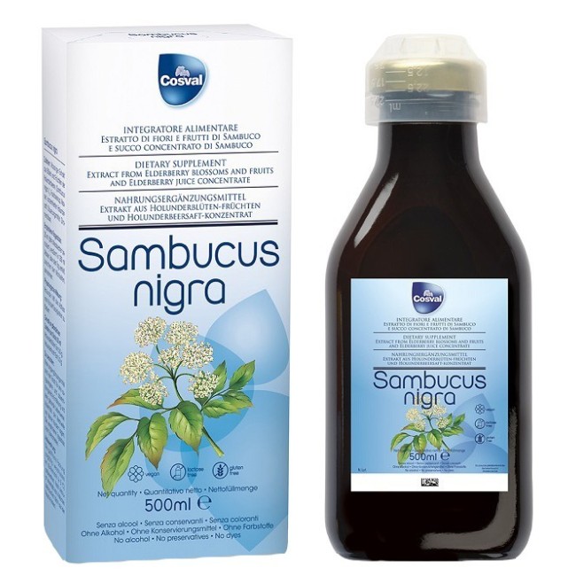 Cosval Sambucus Nigra 500 Ml Senza Glutine E Lattosio Cosval Sambucus Nigra 500 Ml Senza Glutine E Lattosio