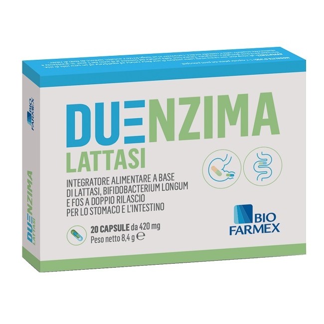 Biofarmex Duenzima Lattasi 20 Capsule Da 421 Mg