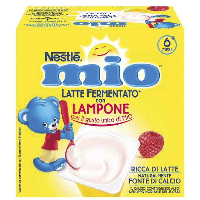 Nestl&egrave; Mio Merenda Latte Fermentato Lampone 4 Pezzi Da 100 G