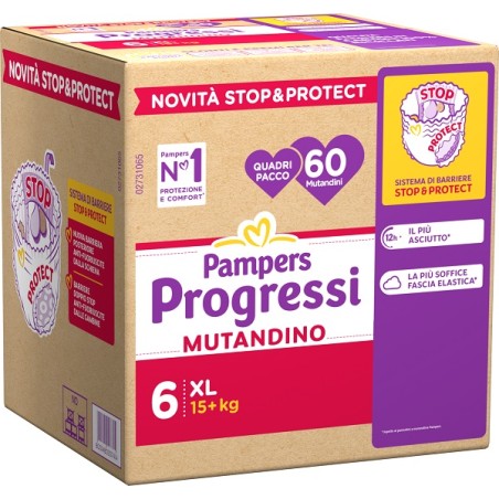 Fater Pampers Progressi Mutandina Quadri Xl 60 Pezzi