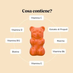 Bears With Benefits One Bear A Day Immune 60 Caramelle Gommose Con Edulcoranti Senza Zuccheri