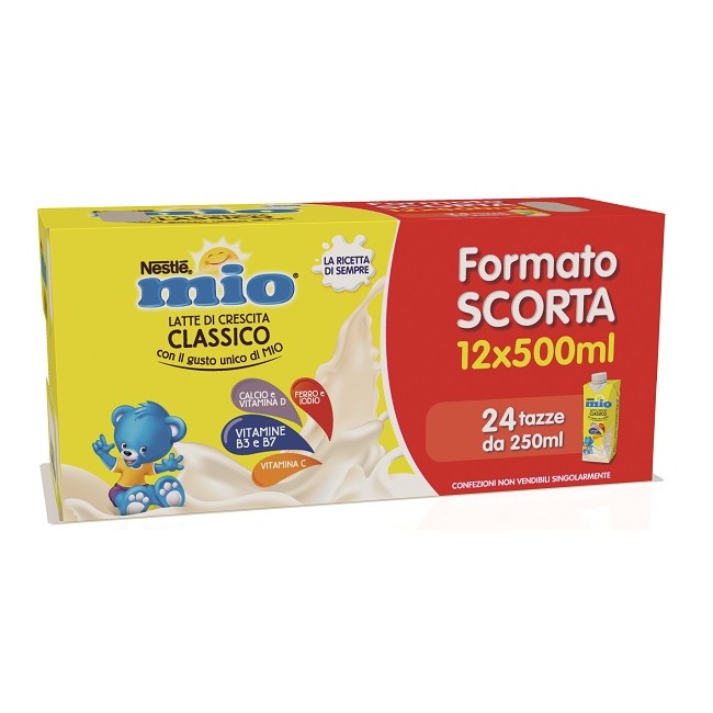 Nestl&egrave; Mio Latte Crescita Classico 12 Pezzi Da 500 Ml