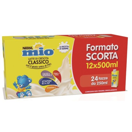 Nestl&egrave; Mio Latte Crescita Classico 12 Pezzi Da 500 Ml