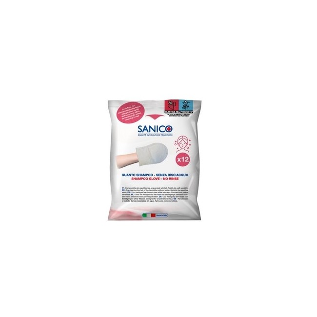 Sanico Guanto Shampoo Senza Risciacquo 12 Pezzi