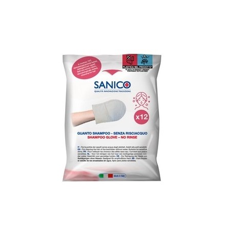 Sanico Guanto Shampoo Senza Risciacquo 12 Pezzi