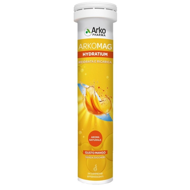 formato da 24 compresse effervescenti gusto mango di Arkopharma Arkomag Hydratium Reidrata E Ricarica formato da 24 compresse effervescenti gusto mango di Arkopharma Arkomag Hydratium Reidrata E Ricarica