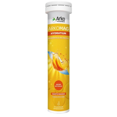 formato da 24 compresse effervescenti gusto mango di Arkopharma Arkomag Hydratium Reidrata E Ricarica formato da 24 compresse effervescenti gusto mango di Arkopharma Arkomag Hydratium Reidrata E Ricarica