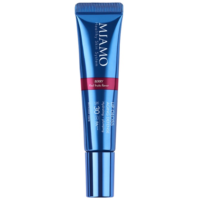 Miamo Skincolor Care Lip Gloss Aging Defense Spf 30+ Berry Red Fruits Flavor 15 Ml