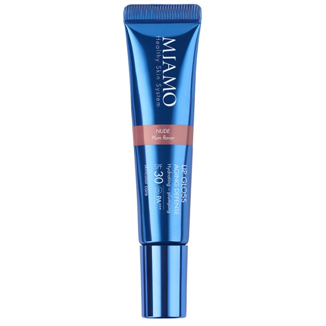Miamo Skincolor Care Lip Gloss Aging Defense Spf 30+ Nude Plum Flavor 15 Ml