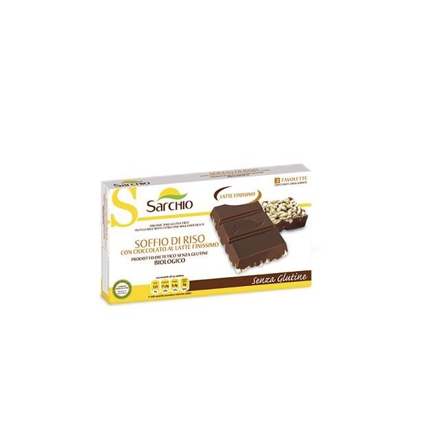 Sarchio Chocosoffio Barretta Cioccolato Latte Finissimo E Riso Croccante 3 Pezzi Da 25 G