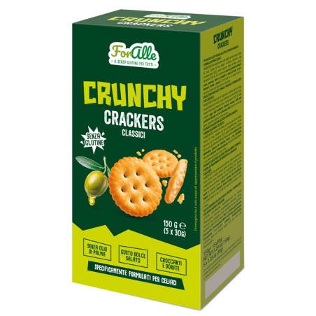 Re Food Foralle Crunchy Crackers Classici 5 Bustine X 30 G Senza Olio Di Palma, Gusto Dolce Salato