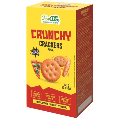 Re Food Foralle Crunchy Crackers Pizza 5 Bustine X 30 G Senza Olio Di Palma, Gusto Dolce Salato