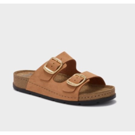 Scholl Bora 2 Buckles Leanub W Cognac 37