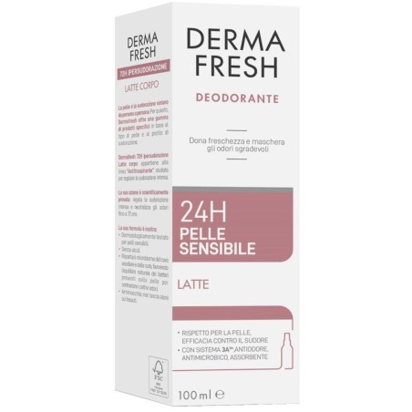 Meda Pharma Dermafresh 24h Pelle Sensibile Latte 100 Ml Meda Pharma Dermafresh 24h Pelle Sensibile Latte 100 Ml