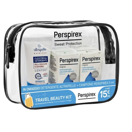 Perspirex Roll On Original Travel Kit 2 Roll On Original 20 Ml + 1 Detergente Altrapelle Omaggio