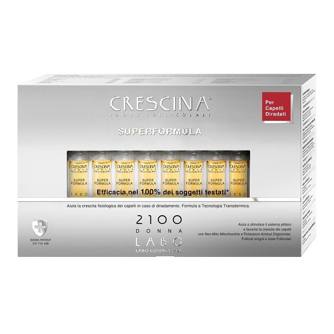 Confezione da 20 fiale da 3,5 ml di Labo Crescina Isole Follicolari Super Formula 2100