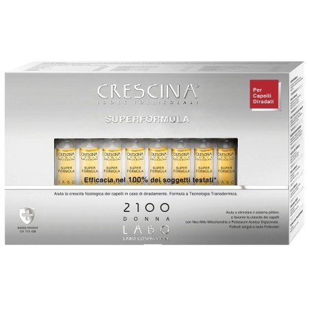 Confezione da 20 fiale da 3,5 ml di Labo Crescina Isole Follicolari Super Formula 2100