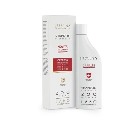 Flacone da 150 ml di Labo Shampoo Crescina Ri-crescita Neo-mito 200 Donna