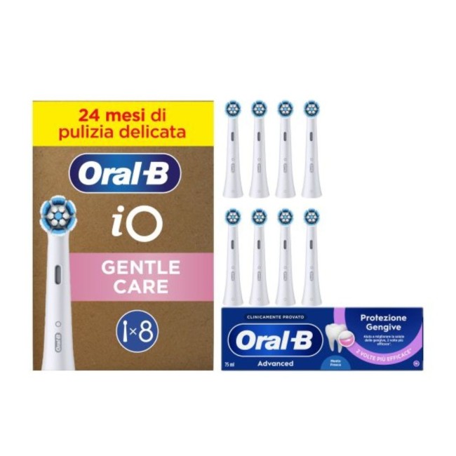 Procter & Gamble Oralb Power Refill Io Gentle Clean White 8 Pezzi