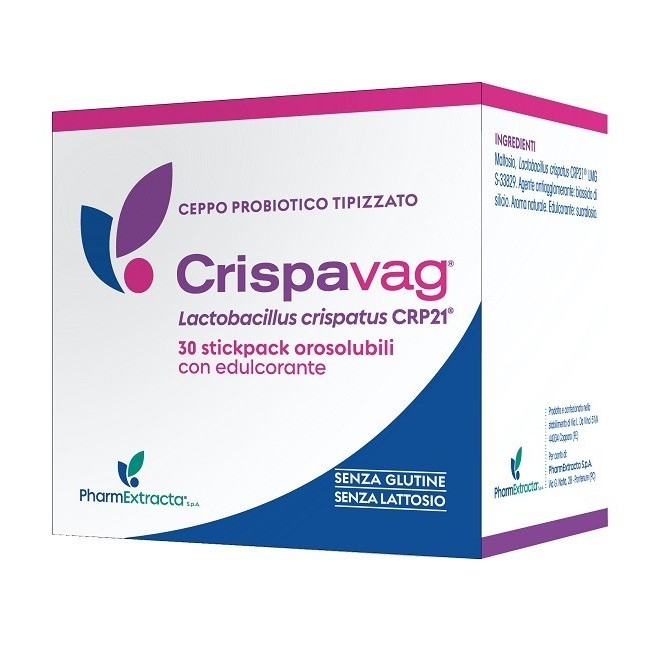 Pharmextracta Crispavag 30 Stick 1,2 G Con Edulcorante Senza Glutine Senza Lattosio