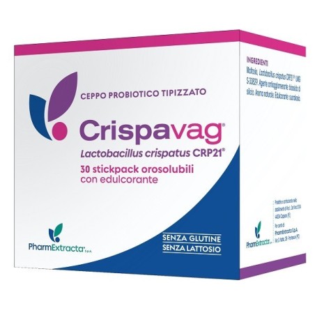 Pharmextracta Crispavag 30 Stick 1,2 G Con Edulcorante Senza Glutine Senza Lattosio