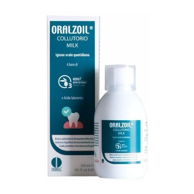 Erbagil Oralzoil Collutorio Milk 250 Ml Senza Alcol Senza Glutine Senza Lattosio