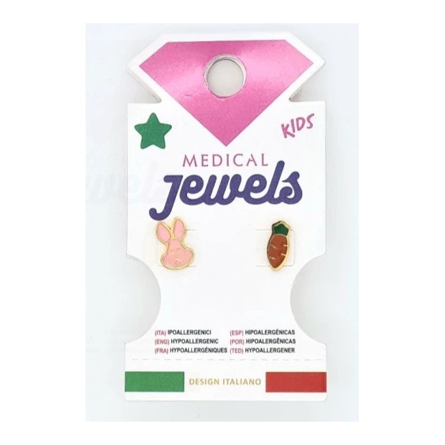 Mast Industria Italiana Mj Post 283 Orecchino Coniglio + Carota