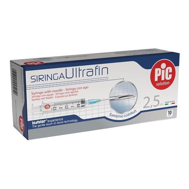 Pic Siringa Ultrafin 2,5 Ml Gauge 23 1/4 10 Pezzi