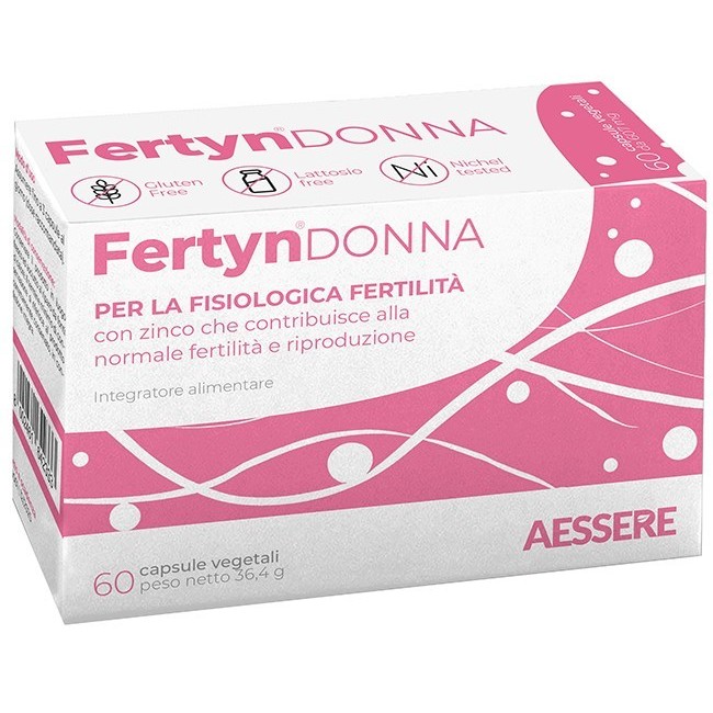 Aessere Fertyn Donna 60 Capsule Vegetali Senza Glutine Senza Lattosio