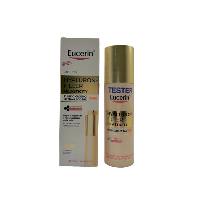 Eucerin Hyaluron Filler + Elasticity Fluido Giorno Ultra Leggero Spf50 50 Ml