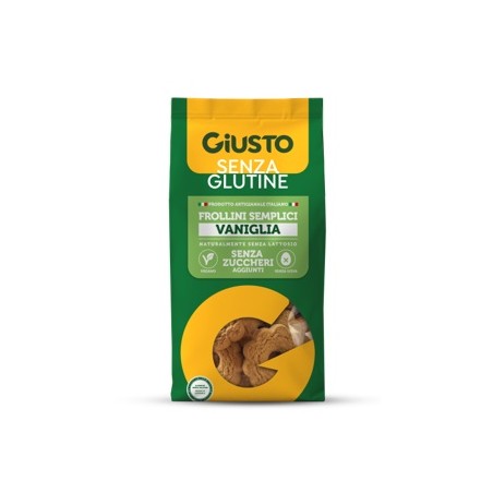 Farmafood Giusto Senza Glutine Frollini Semplici Alla Vaniglia Senza Zuccheri Aggiunti 200 G Vegan, Senza Uova E Naturalmente Pr
