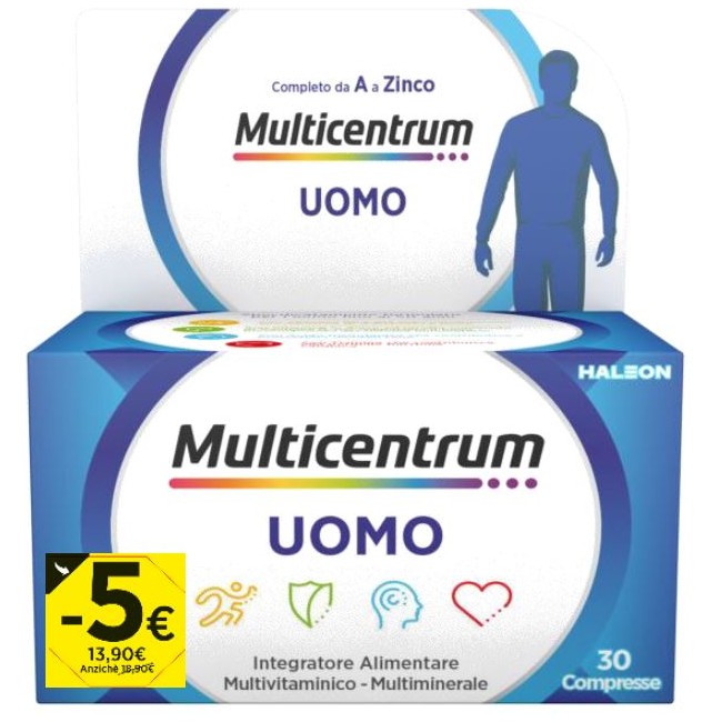 Confezione promozionale 2026 da 30 compresse di Haleon Multicentrum Donna 50+