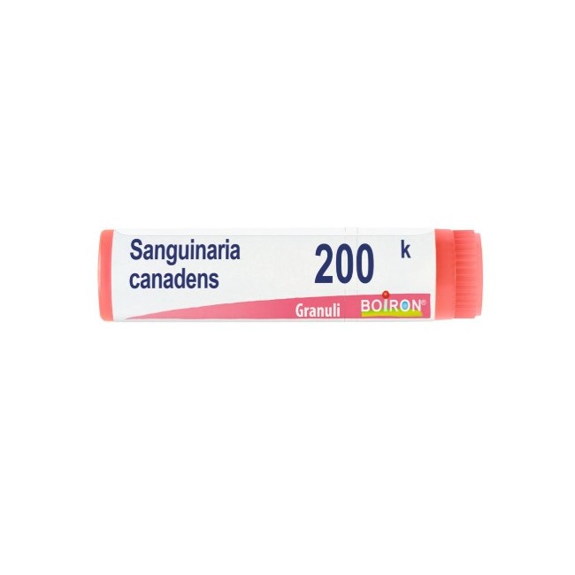 tubo monodose da 1 g di globuli di Boiron Sanguinaria Canadensis 200k