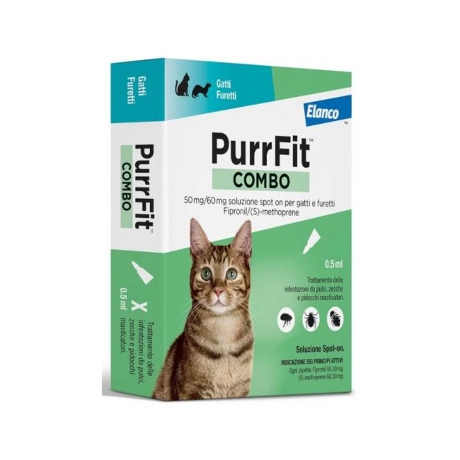 Chanelle Pharmac. Manufact. Drop Combo 50 Mg/60 Mg Soluzione 6 Spot On Per Gatti E Furetti