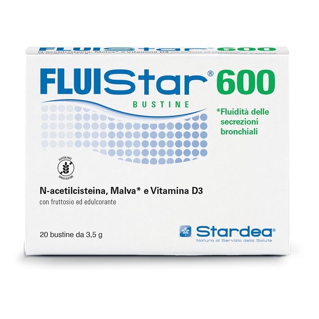 Stardea Fluistar 600 20 Bustine Da 3,5 G Con Fruttosio Ed Edulcorante Senza Glutine