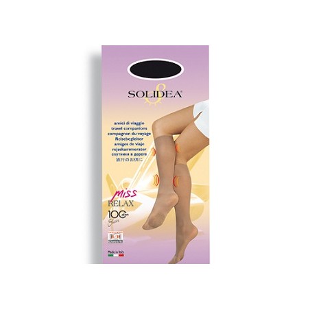 Solidea Miss Relax 100 Sheer Gambaletto Camel 1