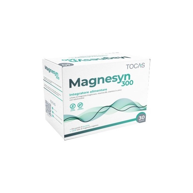 Tocas Magnesyn 300 30 Bustine 6 G Con Edulcorante Senza Glutine Senza Zucchero
