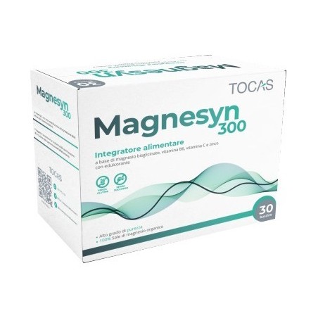 Tocas Magnesyn 300 30 Bustine 6 G Con Edulcorante Senza Glutine Senza Zucchero