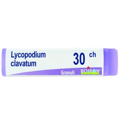 Tubetto da 1g di globuli omeopatici (circa 80 granuli) alla diluizione 30CH di Boiron Lycopodium Clavutum