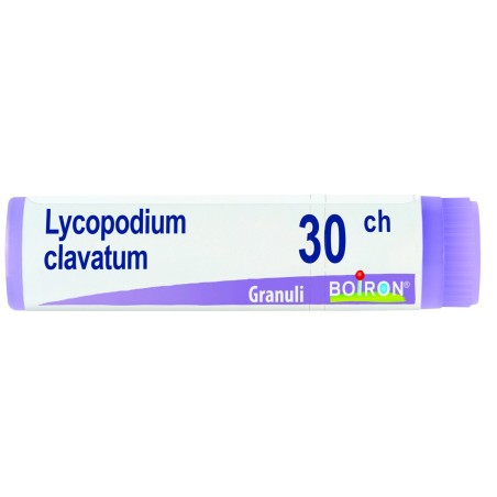 Tubetto da 1g di globuli omeopatici (circa 80 granuli) alla diluizione 30CH di Boiron Lycopodium Clavutum