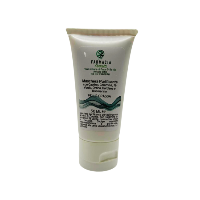 Flacone da 50 ml. Produzione artigianale in laboratorio cosmetico specializzato Maschera Limone Pelle Grassa