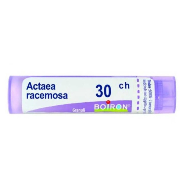 Contenitore multidose da 4g, circa 80 granuli di Boiron Actaea Racemosa 30ch