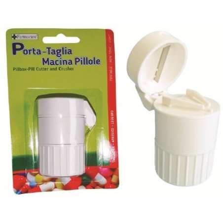 Farmacare Porta-taglia Macina Pillole - Dispositivo per frazionare e polverizzare compresse Farmacare Porta-taglia Macina Pillole - Dispositivo per frazionare e polverizzare compresse
