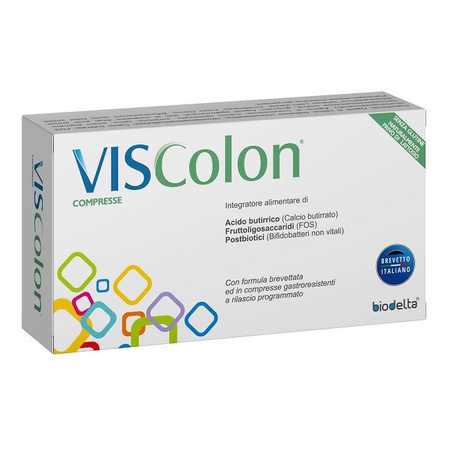 Biodelta Viscolon 30 Compresse Gastroresistenti A Rilascio Programmato Senza Glutine Naturalmente Privo Di Lattosio